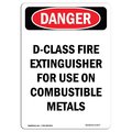 Signmission OSHA Danger Sign, D-Class Fire Extinguisher For, 14in X 10in Decal, 10" W, 14" L, Portrait OS-DS-D-1014-V-2377